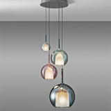 Glo Modern Glass Globe Pendant Light with Metallic Finish for Interior Lighting