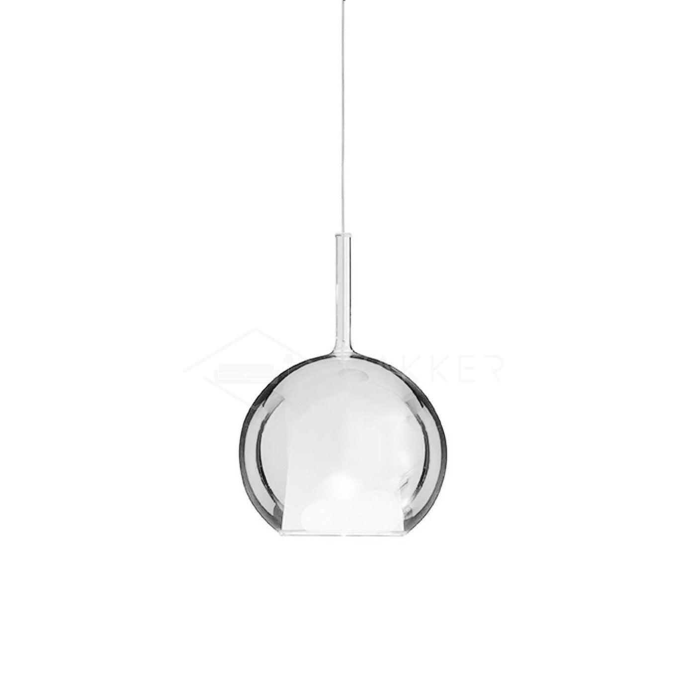 Glo Modern Glass Globe Pendant Light with Metallic Finish for Interior Lighting