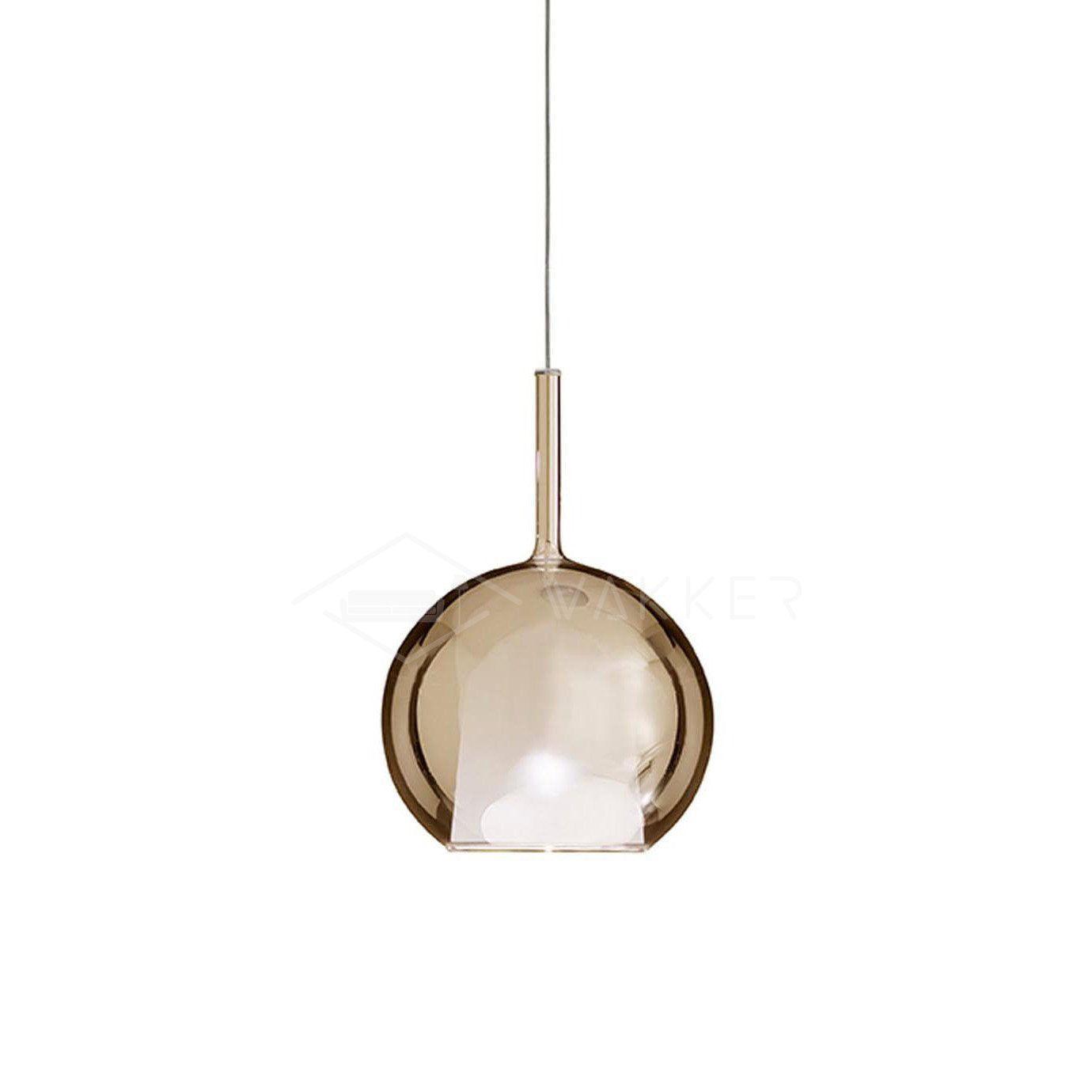 Glo Modern Glass Globe Pendant Light with Metallic Finish for Interior Lighting