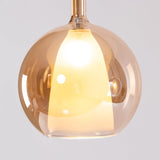 Glo Modern Glass Globe Pendant Light with Metallic Finish for Interior Lighting