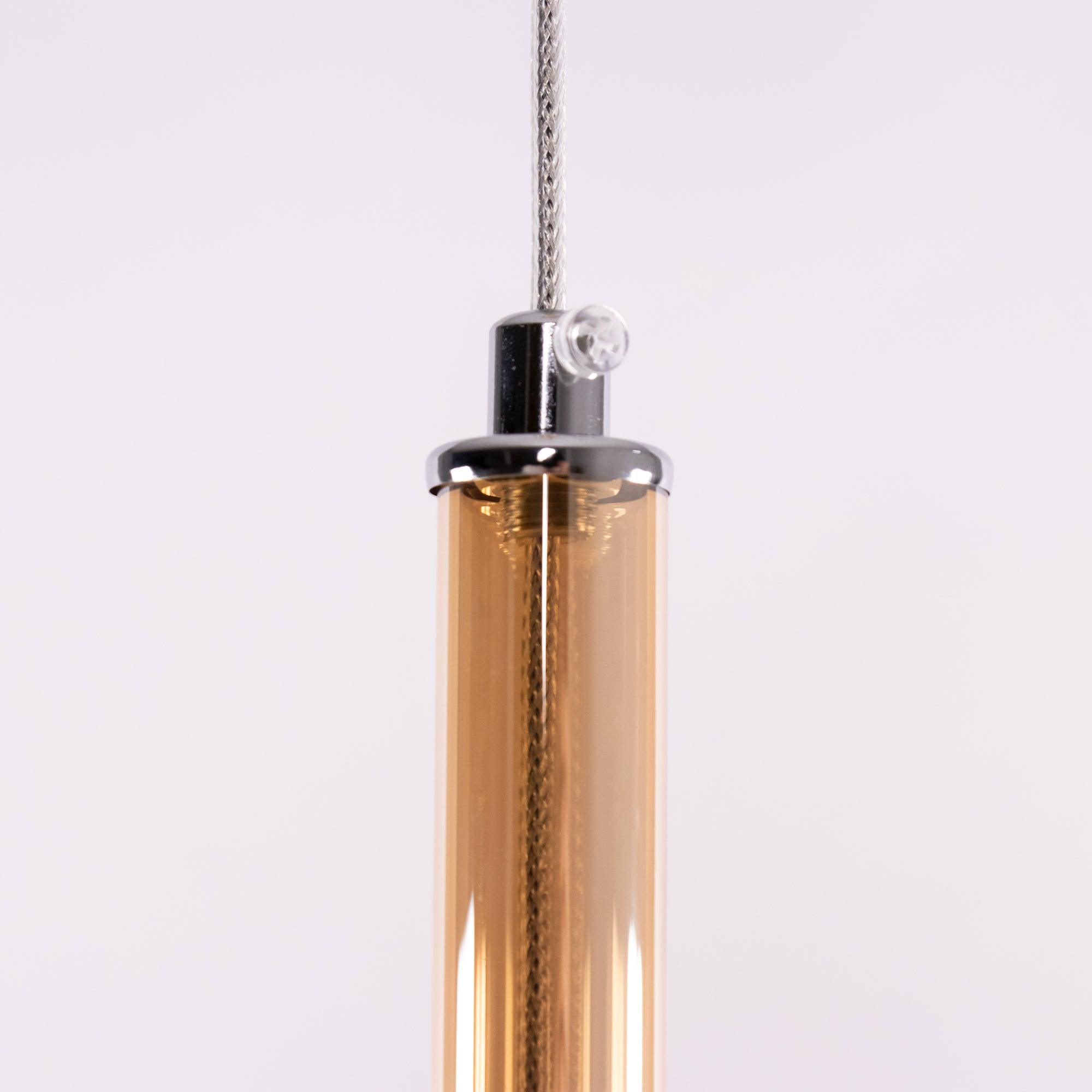 Glo Modern Glass Globe Pendant Light with Metallic Finish for Interior Lighting