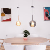 Glo Modern Glass Globe Pendant Light with Metallic Finish for Interior Lighting