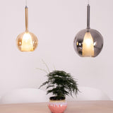 Glo Modern Glass Globe Pendant Light with Metallic Finish for Interior Lighting