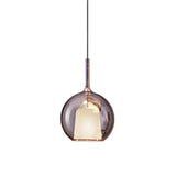 Glo Modern Glass Globe Pendant Light with Metallic Finish for Interior Lighting