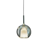 Glo Modern Glass Globe Pendant Light with Metallic Finish for Interior Lighting