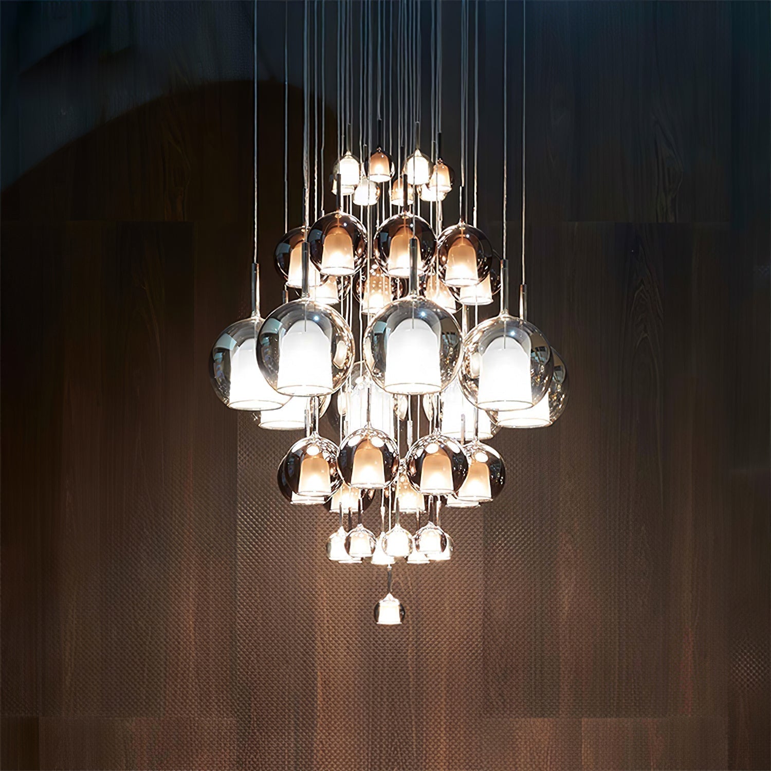 Glo Modern Glass Globe Pendant Light with Metallic Finish for Interior Lighting