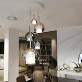 Glo Modern Glass Globe Pendant Light with Metallic Finish for Interior Lighting