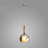 Glo Modern Glass Globe Pendant Light with Metallic Finish for Interior Lighting