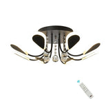Modern LED Crystal Flush Mount Ceiling Light 8 Lights for Luxury Indoor Home Lighting