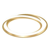 Modern Circular LED Flush Mount Ceiling Light for Bedroom and Living Room in Black or Gold