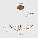 Gold Modern Wave LED Pendant Light Nordic Mid Century Style Ceiling Fixture for Living Room