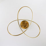 Gold Wavy Interweaved LED Hanging Lamp Contemporary Island Lighting Fixture