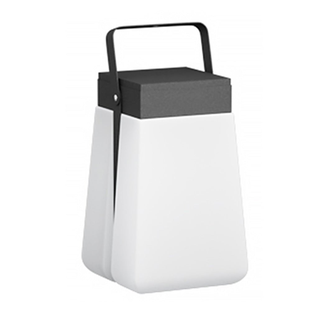 Gray Waterproof Outdoor Solar Garden Lantern Portable Stainless Steel LED Landscape Light