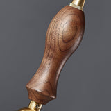 Green Glass Petal Pendant Light Vintage Flower Hanging Lamp with Wood Accent