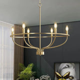 Greyson Modern Brass Vine Chandelier Minimalist Multi Light Ceiling Fixture