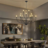 Greyson Modern Brass Vine Chandelier Minimalist Multi Light Ceiling Fixture