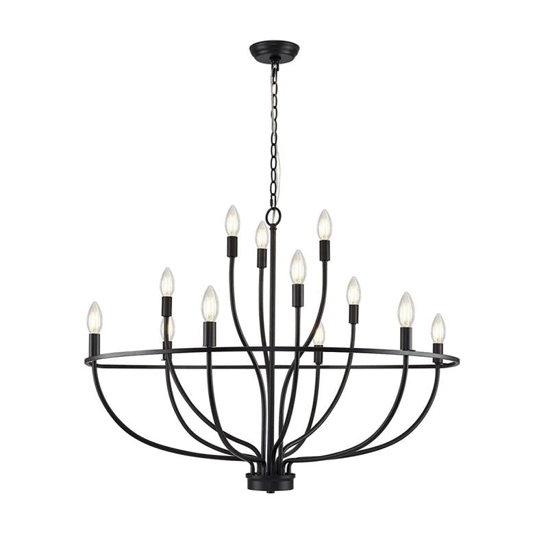 Greyson Modern Brass Vine Chandelier Minimalist Multi Light Ceiling Fixture