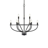 Greyson Modern Brass Vine Chandelier Minimalist Multi Light Ceiling Fixture