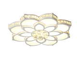 Modern Flower Shaped Dimmable LED Flush Mount Ceiling Light Creative Acrylic Floral Lighting Fixture