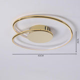 Modern Double Circular LED Flush Mount Ceiling Light for Bedroom and Kitchen