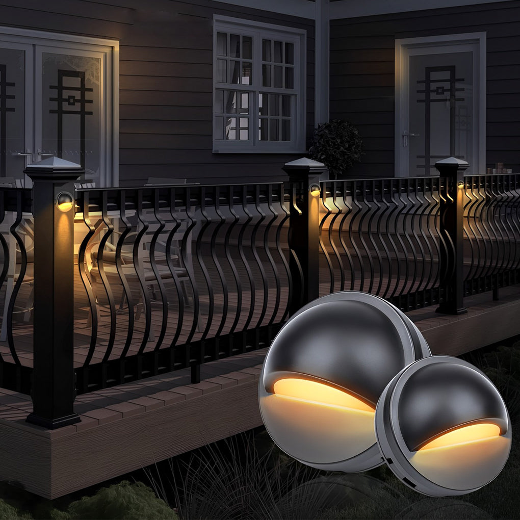 Half Moon Waterproof LED Step Lights for Outdoor Decks and Low Voltage Landscape Paths