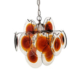 hand-blown-glass-murano-style-orange-brown-disc-pendant-chandelier-light