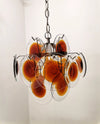 hand-blown-glass-murano-style-orange-brown-disc-pendant-chandelier-light
