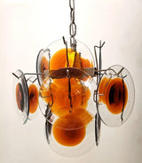 hand-blown-glass-murano-style-orange-brown-disc-pendant-chandelier-light