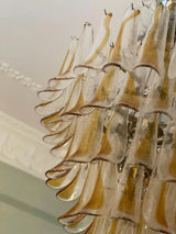 hand-blown-murano-amber-glass-petals-chandelier-for-luxury-living-spaces