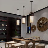 Hand Woven Bamboo LED Pendant Light Retro Modern Minimalist Ceiling Hanging Lamp for Dining Room