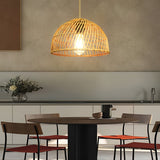 Hand Woven Rattan Pendant Light Natural Bamboo Chandelier for Dining Room and Bedroom