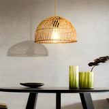 Hand Woven Rattan Pendant Light Natural Bamboo Chandelier for Dining Room and Bedroom