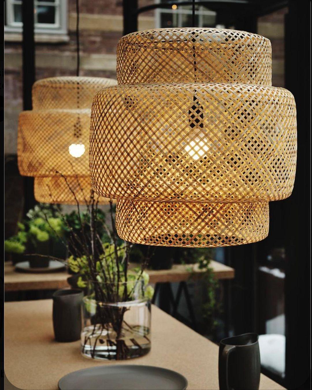 Handcrafted Bamboo Braided Pendant Light Natural Woven Hanging Lamp for Indoor Lighting