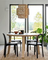 Handcrafted Bamboo Braided Pendant Light Natural Woven Hanging Lamp for Indoor Lighting