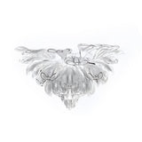 Handcrafted Flower Art Glass Chandelier Modern LED Pendant Light with 3 Color Dimming Settings