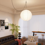 Handcrafted Japanese Mulberry Paper Pendant Swag Light Minimalist Rice Paper Lantern