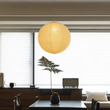 Handcrafted Japanese Mulberry Paper Pendant Swag Light Minimalist Rice Paper Lantern