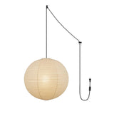 Handcrafted Japanese Mulberry Paper Pendant Swag Light Minimalist Rice Paper Lantern
