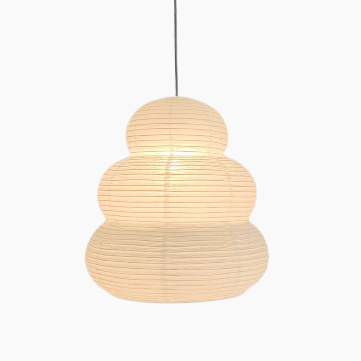 Handcrafted Japanese Style Rice Paper 24N Pendant Light White Washi Paper Ceiling Lamp