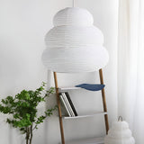 Handcrafted Japanese Style Rice Paper 24N Pendant Light White Washi Paper Ceiling Lamp
