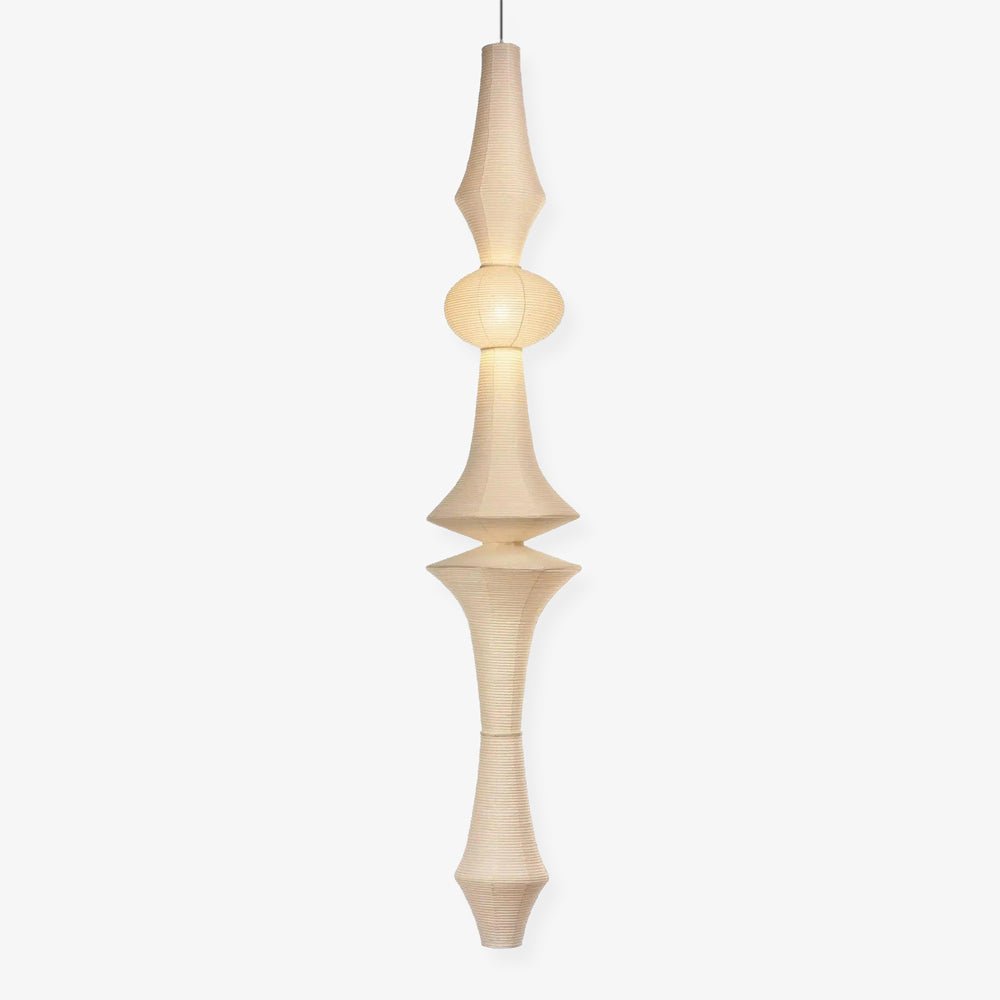 Handcrafted Japanese Washi Paper Pendant Light Mulberry Bark Ceiling Hanging Fixture