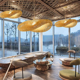 Handcrafted Natural Woven Bamboo Pendant Light Zen Inspired Hanging Ceiling Lamp
