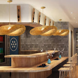 Handcrafted Natural Woven Bamboo Pendant Light Zen Inspired Hanging Ceiling Lamp