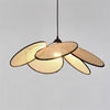 Handcrafted Petal Rattan Pendant Lamp Organic Woven Texture Ceiling Light for Minimalist Decor