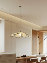 Handcrafted Petal Rattan Pendant Lamp Organic Woven Texture Ceiling Light for Minimalist Decor