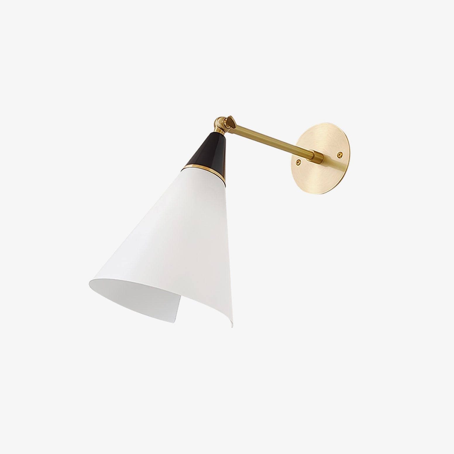 Handcrafted Petite Magari Wall Sconce Lighting with Beveled Edge Metal Shade