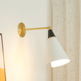 Handcrafted Petite Magari Wall Sconce Lighting with Beveled Edge Metal Shade