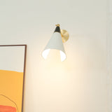 Handcrafted Petite Magari Wall Sconce Lighting with Beveled Edge Metal Shade