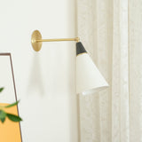 Handcrafted Petite Magari Wall Sconce Lighting with Beveled Edge Metal Shade