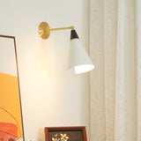 Handcrafted Petite Magari Wall Sconce Lighting with Beveled Edge Metal Shade